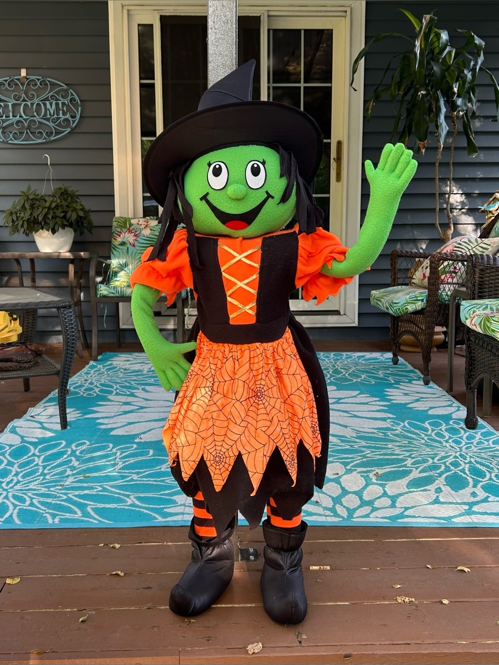 Vintage Totally Ghoul Porch Kids 38" Witch Door Greeter Halloween Decoration